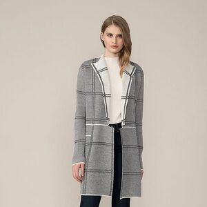 Soia and Kyo plaid wool blend cardigan